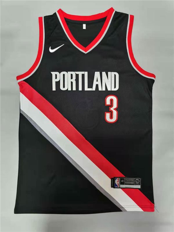 Men Portland Trail Blazers #3 Mccollum Black 2021 Nike Game NBA Jerseys